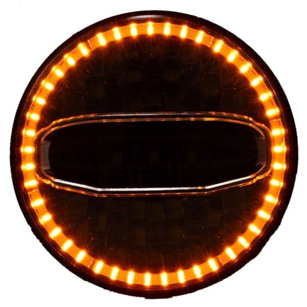 108W High Power 7 Inch Led Headlights White/Yellow Angel Eyes Turn Light For Harley - Image 10